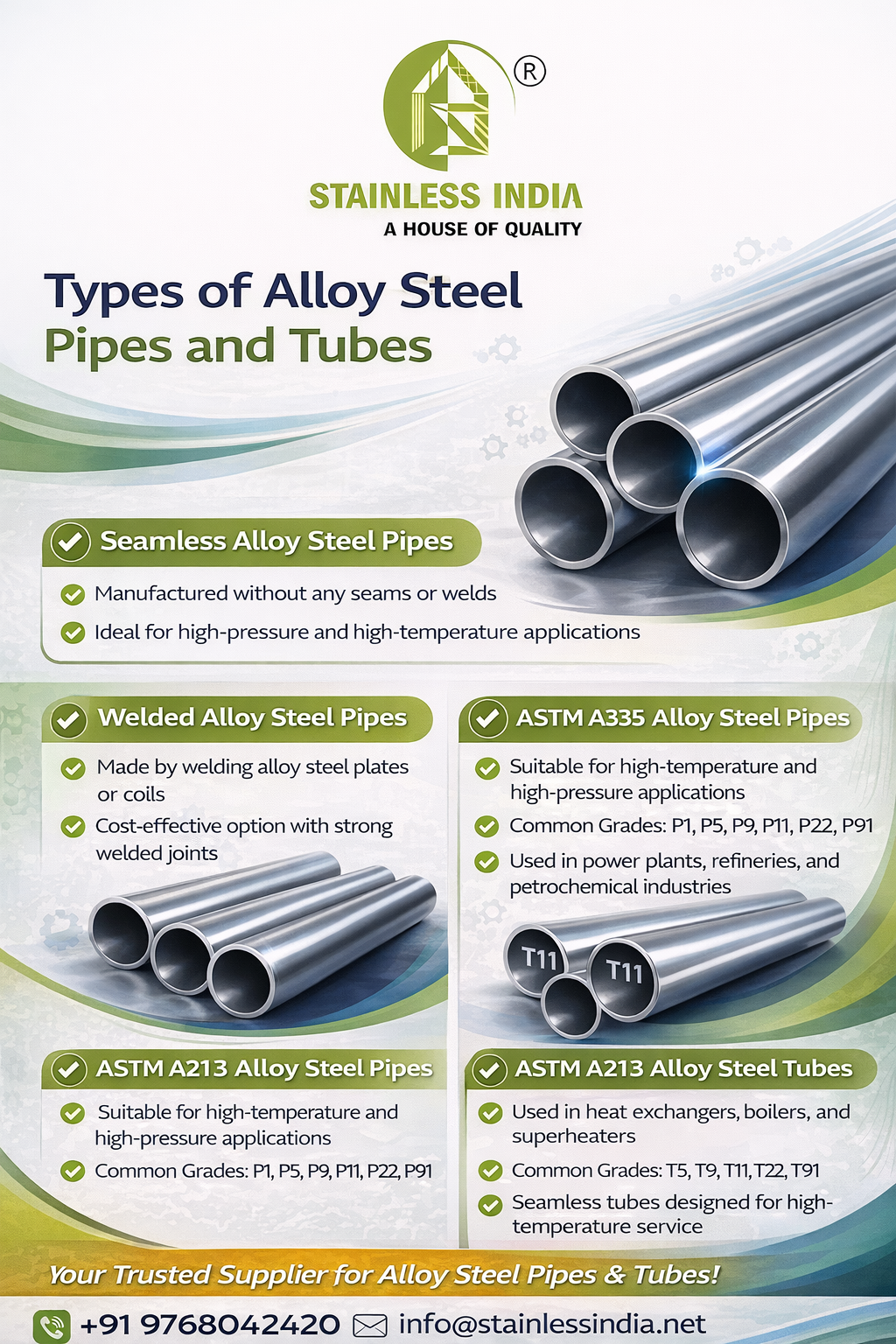 SS 347H 180° SR Elbow