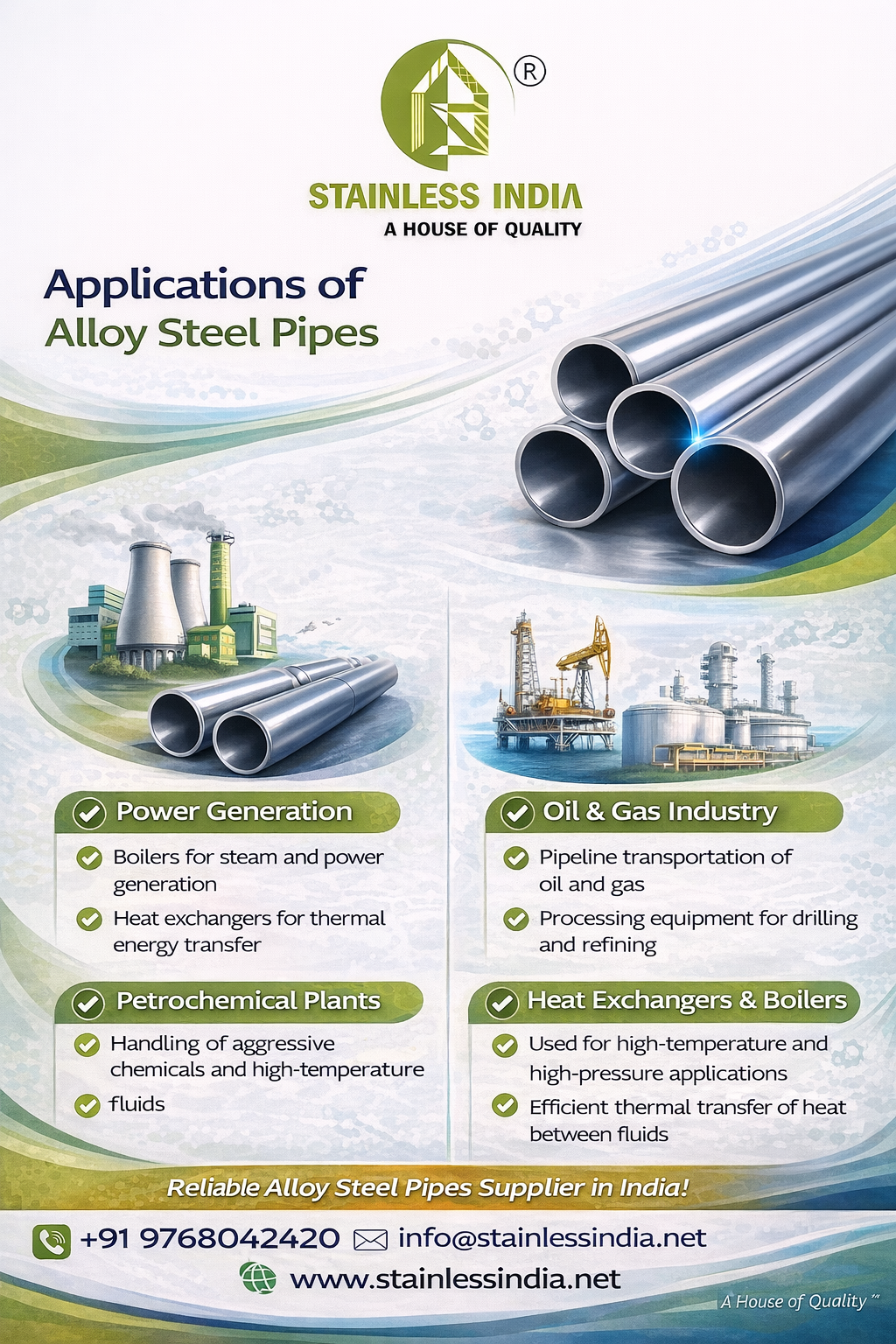 SS 347H 180° SR Elbow