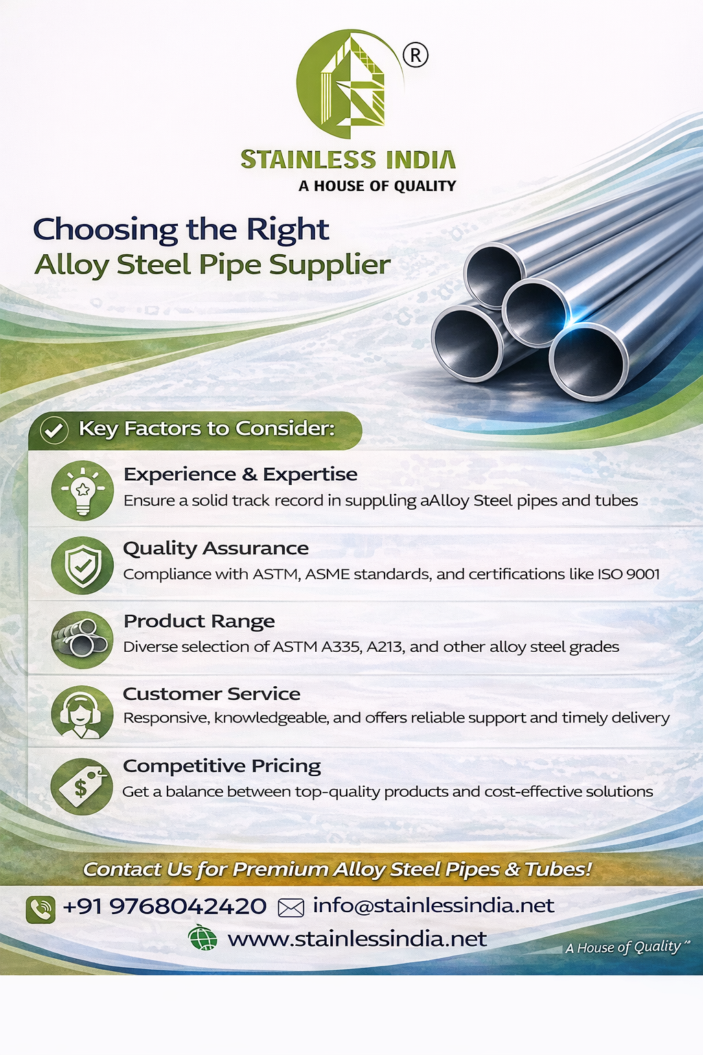 SS 347H 180° SR Elbow