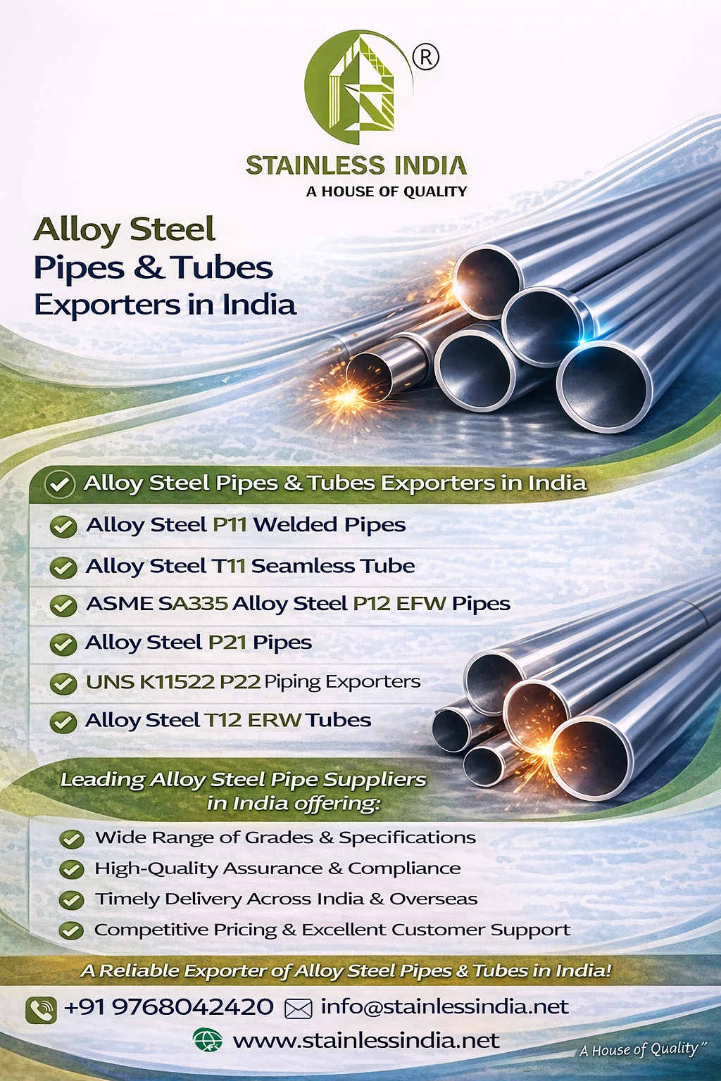 SS 347H 180° SR Elbow