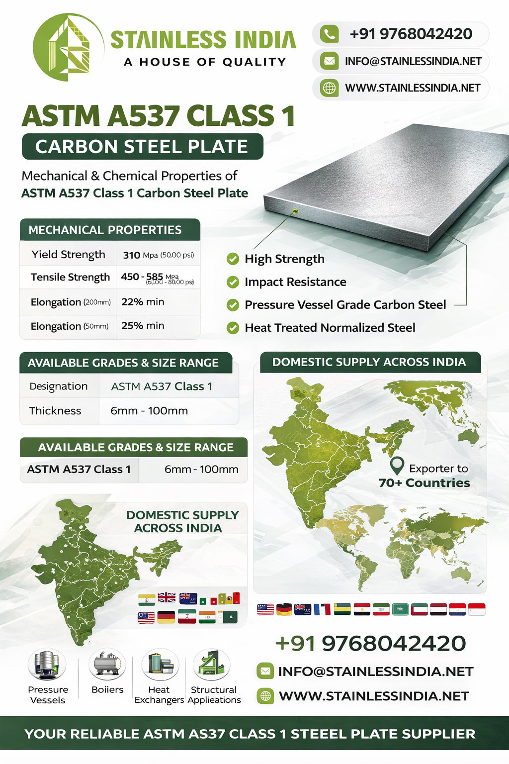 SS 347H 180° SR Elbow