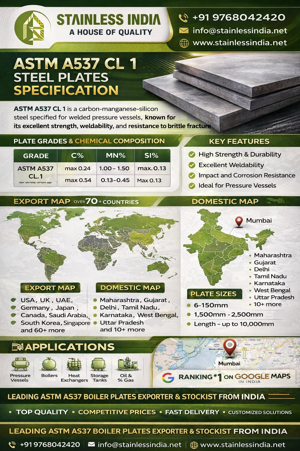 SS 347H 180° SR Elbow