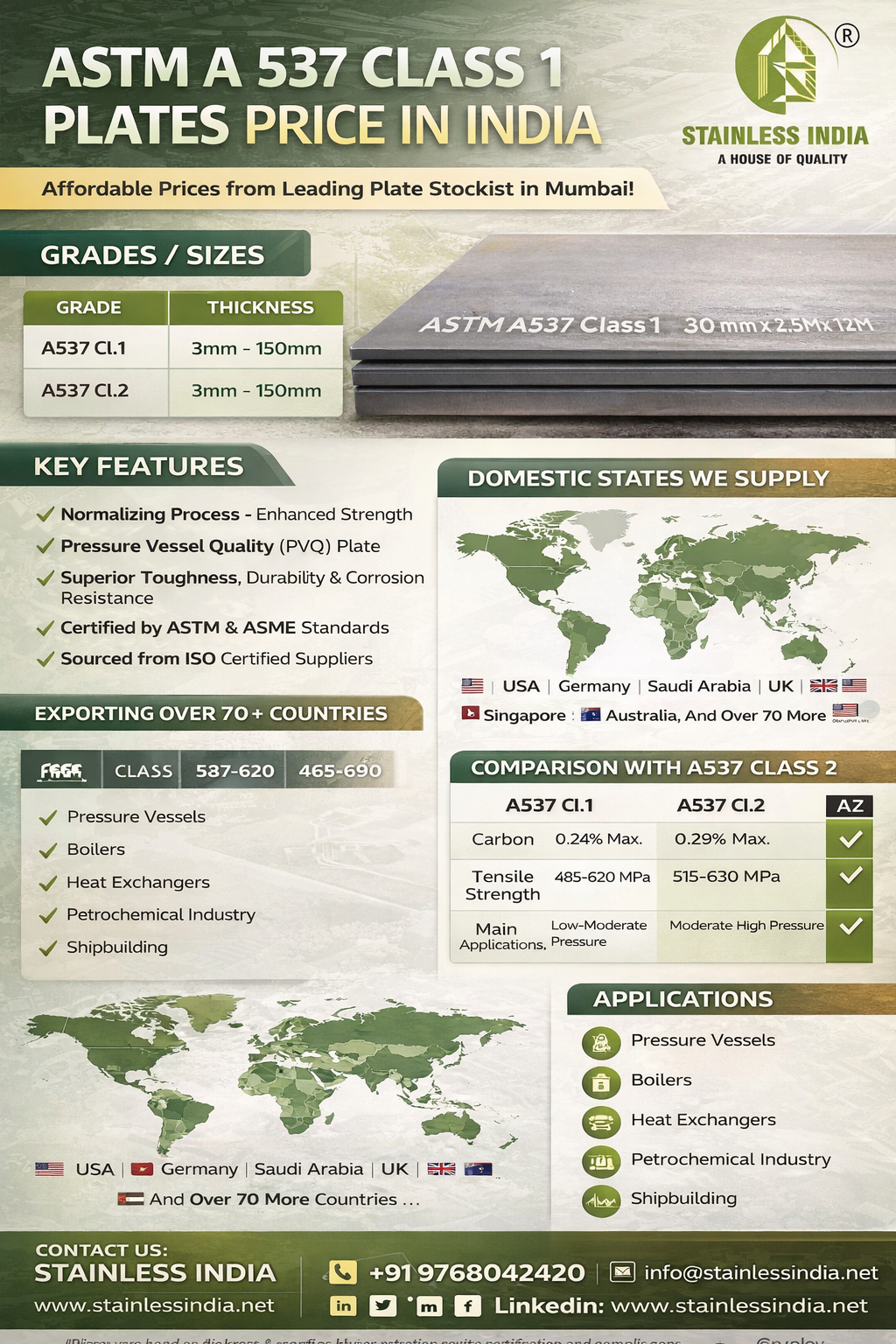 SS 347H 180° SR Elbow