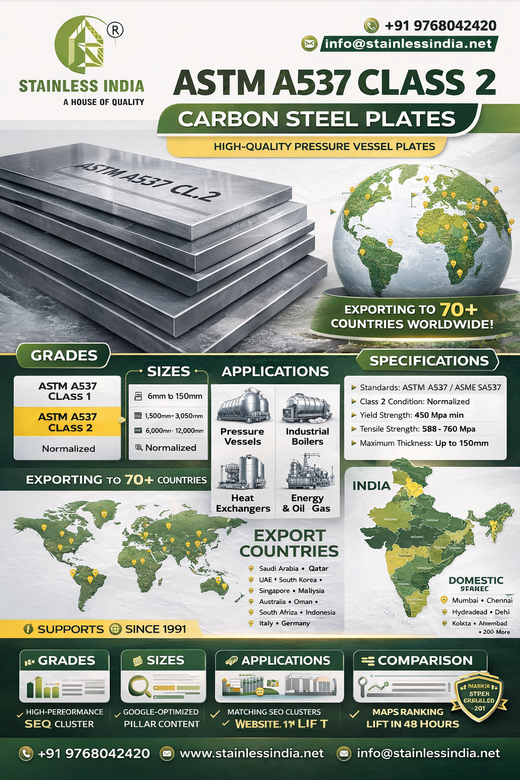 SS 347H 180° SR Elbow