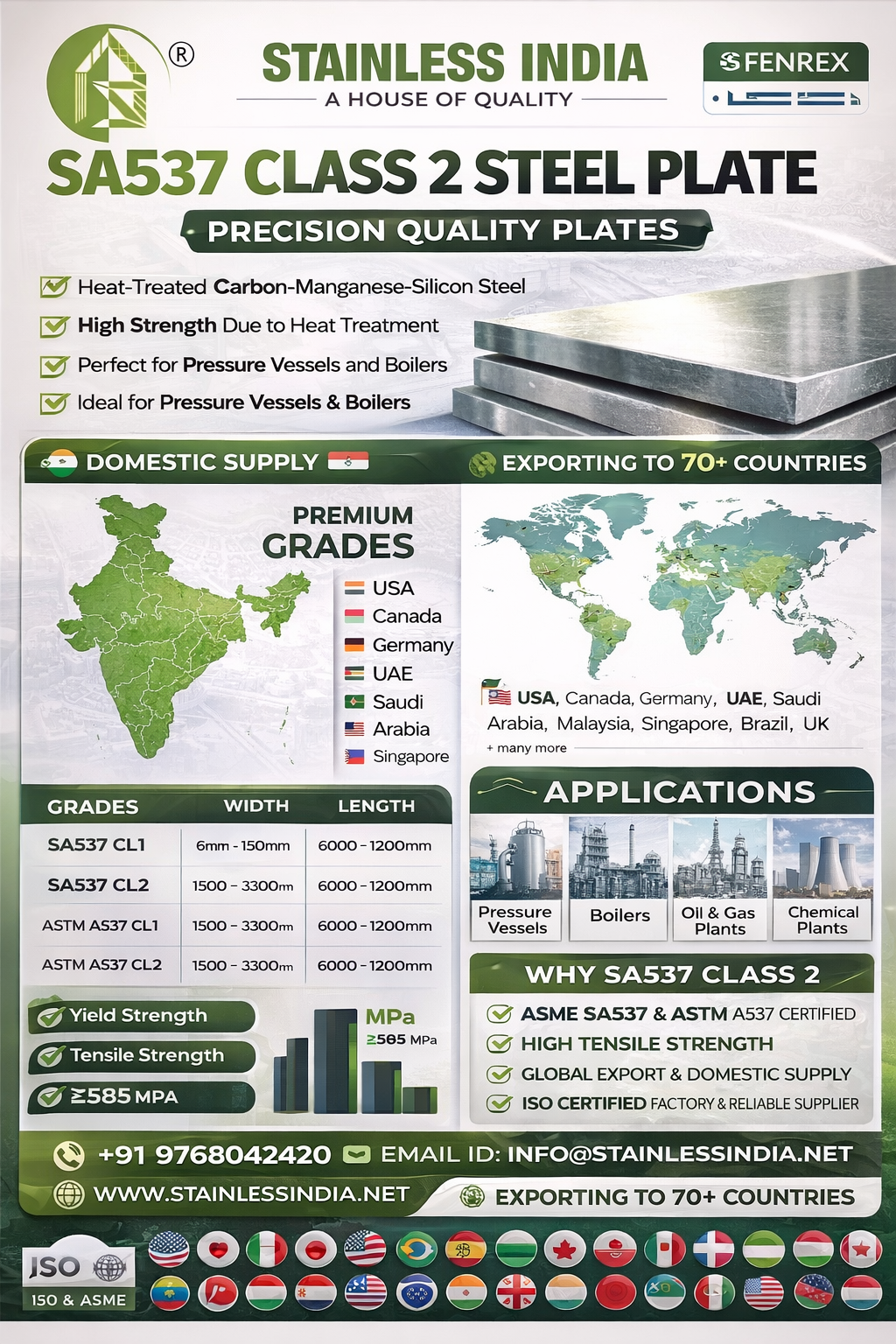 SS 347H 180° SR Elbow