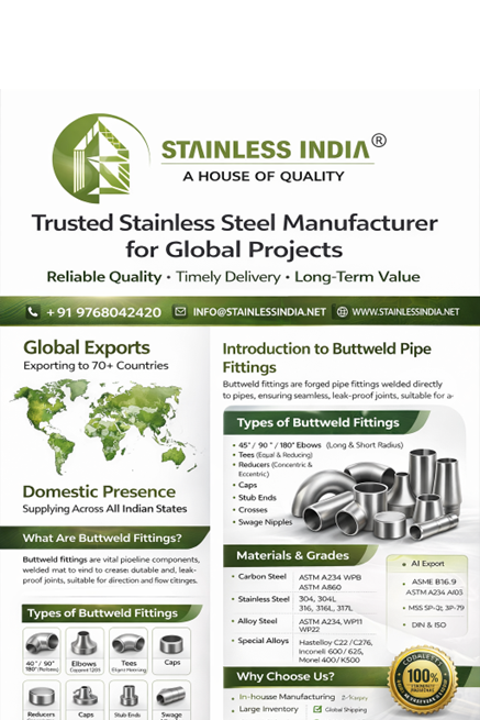 SS 347H 180° SR Elbow