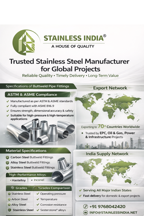 SS 347H 180° SR Elbow