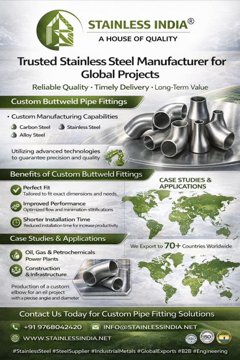 SS 347H 180° SR Elbow