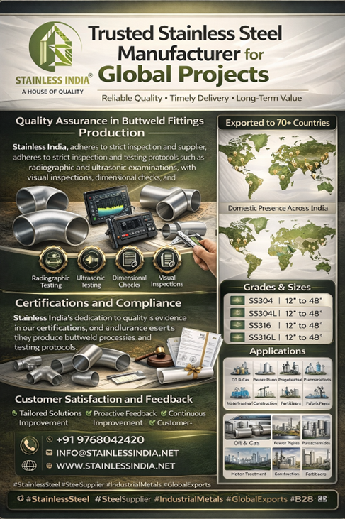 SS 347H 180° SR Elbow