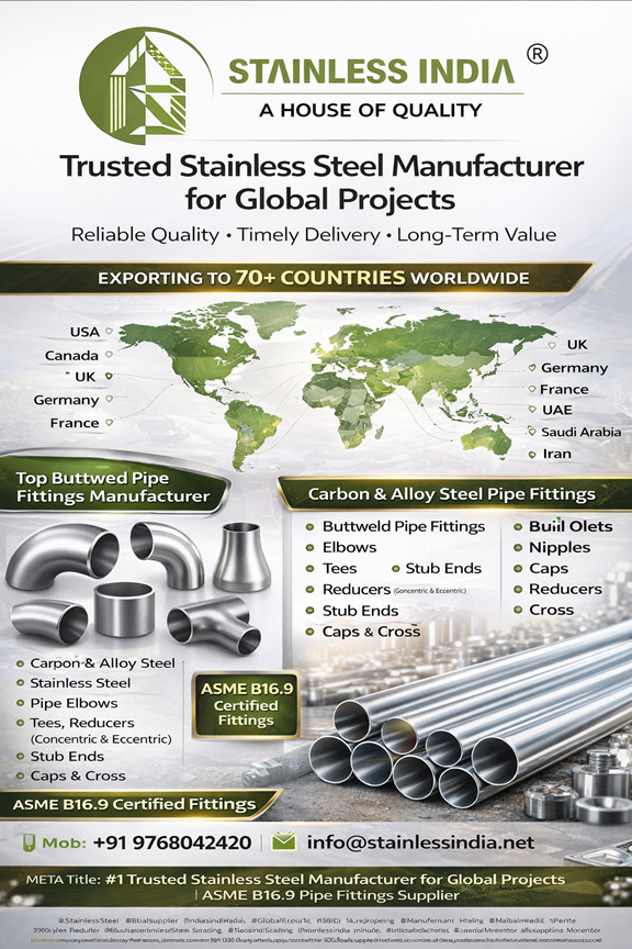 SS 347H 180° SR Elbow