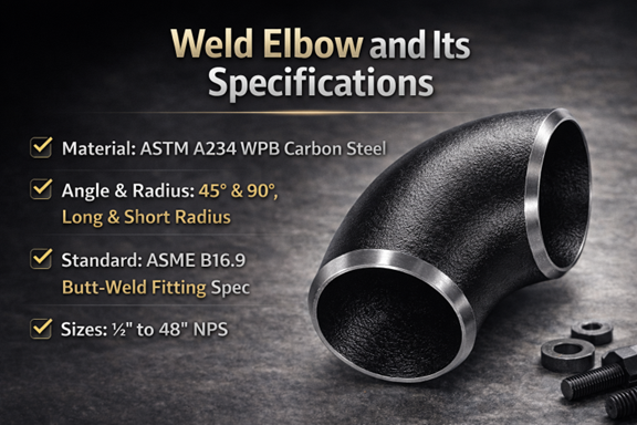 SS 347H 180° SR Elbow