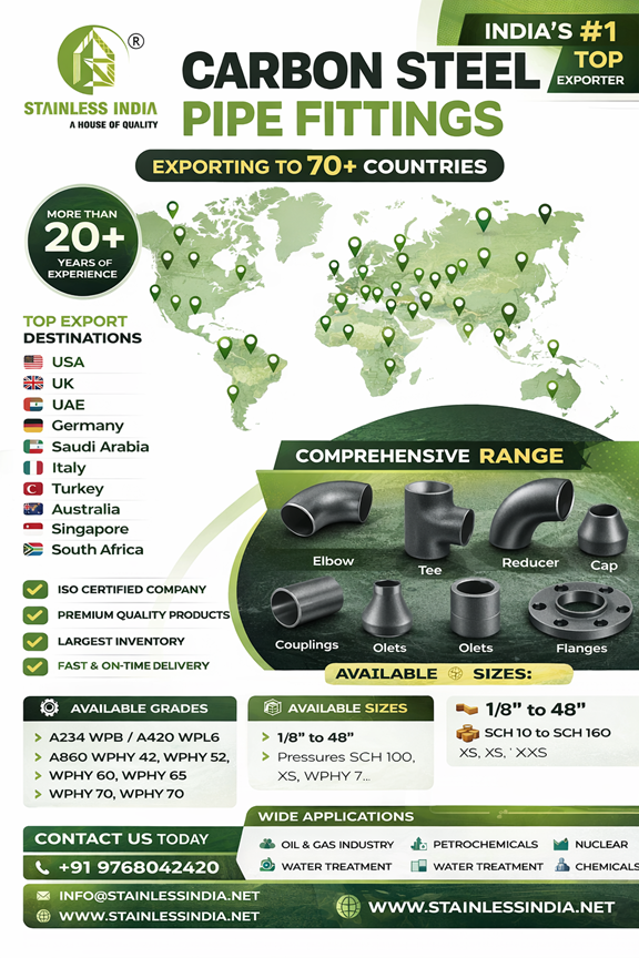 SS 347H 180° SR Elbow