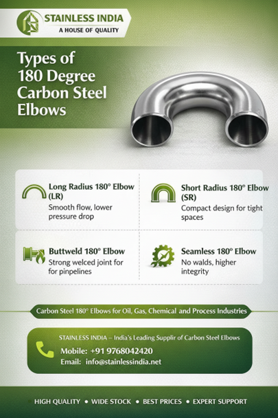 SS 347H 180° SR Elbow