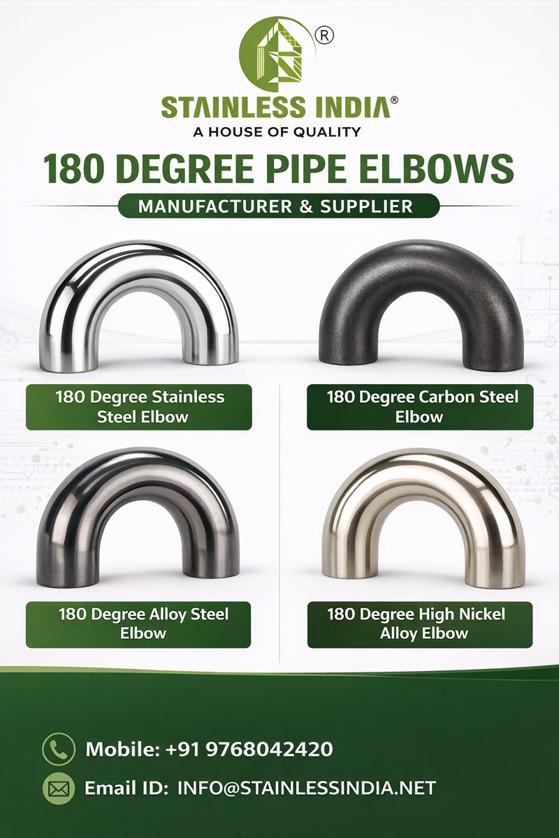 SS 347H 180° SR Elbow