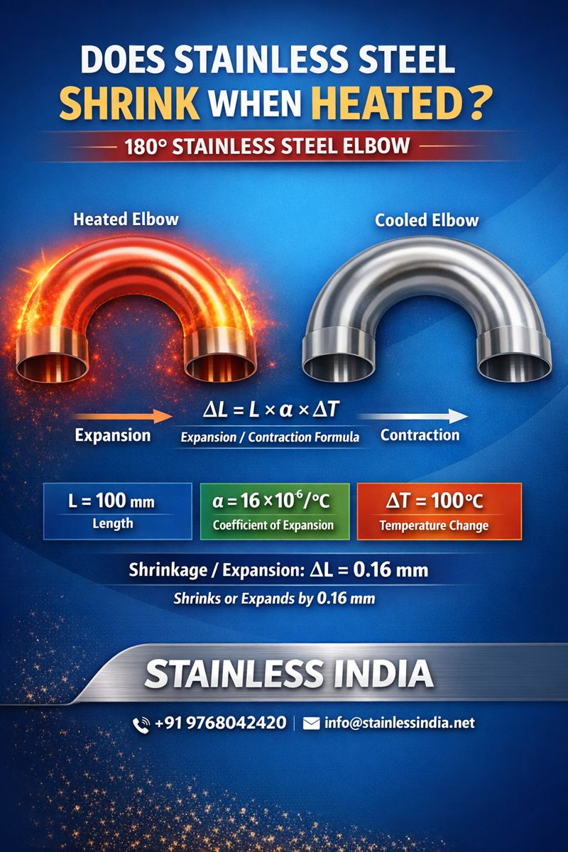 SS 347H 180° SR Elbow