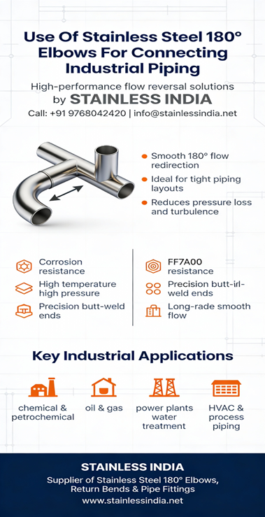 SS 347H 180° SR Elbow