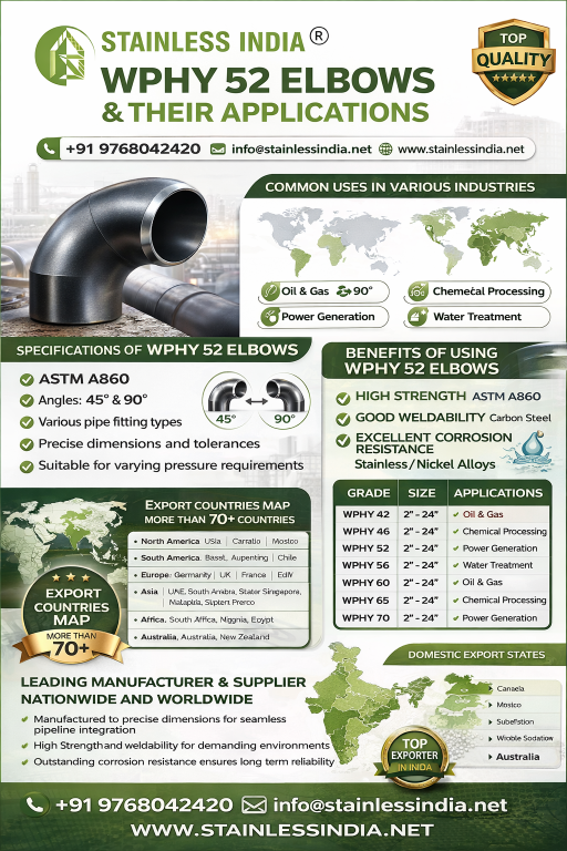 SS 347H 180° SR Elbow