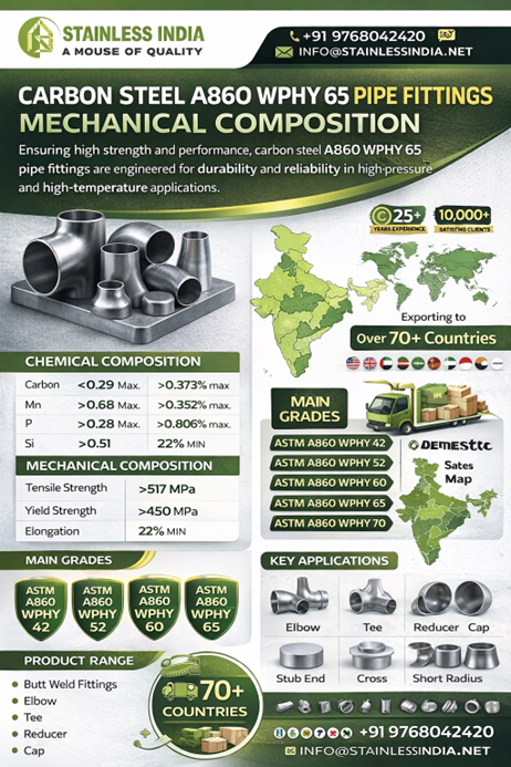 SS 347H 180° SR Elbow