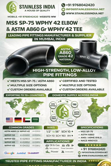 SS 347H 180° SR Elbow