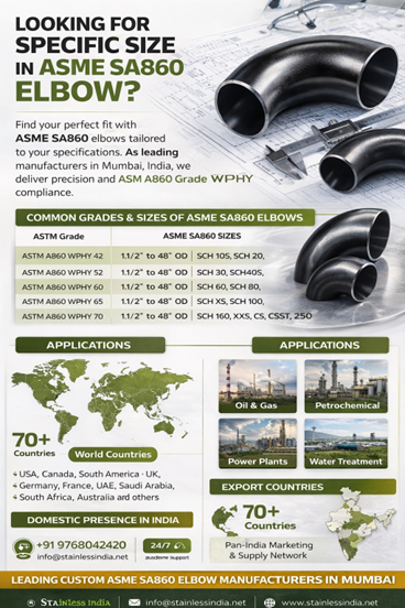 SS 347H 180° SR Elbow