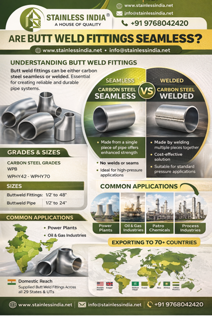 SS 347H 180° SR Elbow